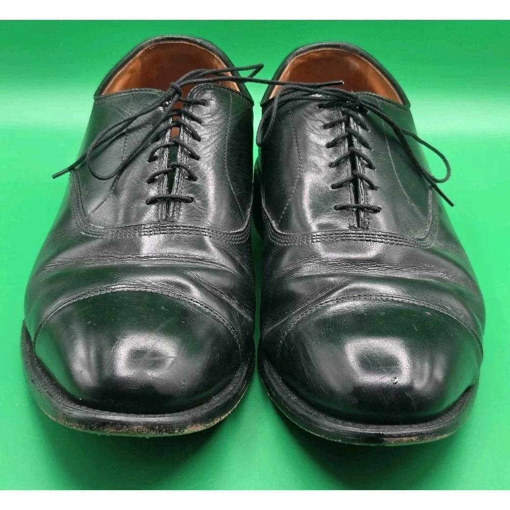 Allen Edmonds PARK AVENUE Cap Toe Black Leather Oxford Dress Shoes Mens Size 12D